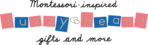 fuzzy heart Montessori-inspired gifts and more full color logo 